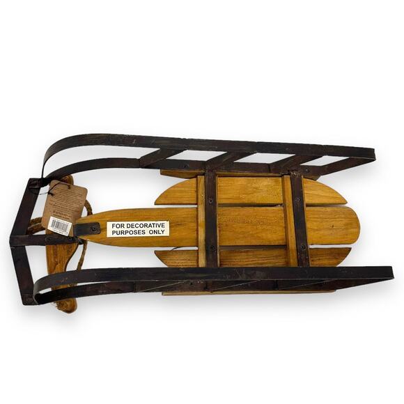 Boyds Collection Sleigh Est 1979 Cold Winters Day Metal Sled Wood Bears With Tag - Picture 3 of 12